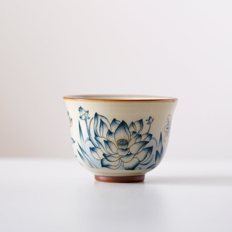 Authentic Jingdezhen Ru Ware Celadon Thin-Body Master Teacup - 80ml Gongfu Cup