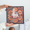 Authentic Dunhuang Nine-Colored Deer Square Absorbent Dry-Brewing Tea Tray - 20cm Teaware