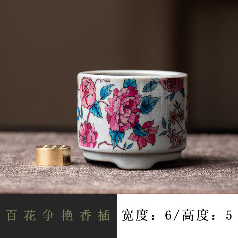 Authentic Dunhuang Nine-Colored Deer Ceramic Stick Incense Holder Stand - Teaware Accessories