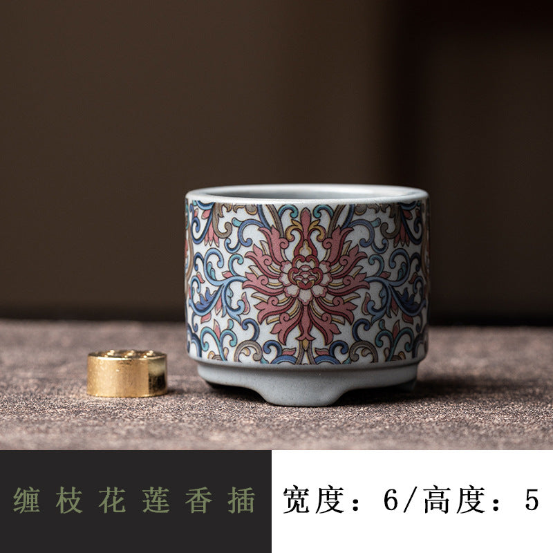 Authentic Dunhuang Nine-Colored Deer Ceramic Stick Incense Holder Stand - Teaware Accessories