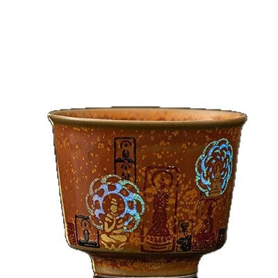 Authentic Dunhuang Formless Rainbow Iridescent Buddha Master Teacup - 85ml Gongfu Cup