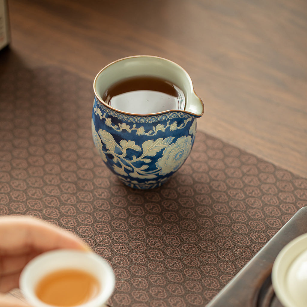 Authentic Song-Style Ru Ware Celadon Yuan Blue & White Fairness Pitcher - 200ml Gongfu Cha Hai