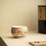 Luxury Dehua Mutton-Fat Jade Jinxiu Lotus Scrolls Large Luohan Master Teacup - 105ml Cup