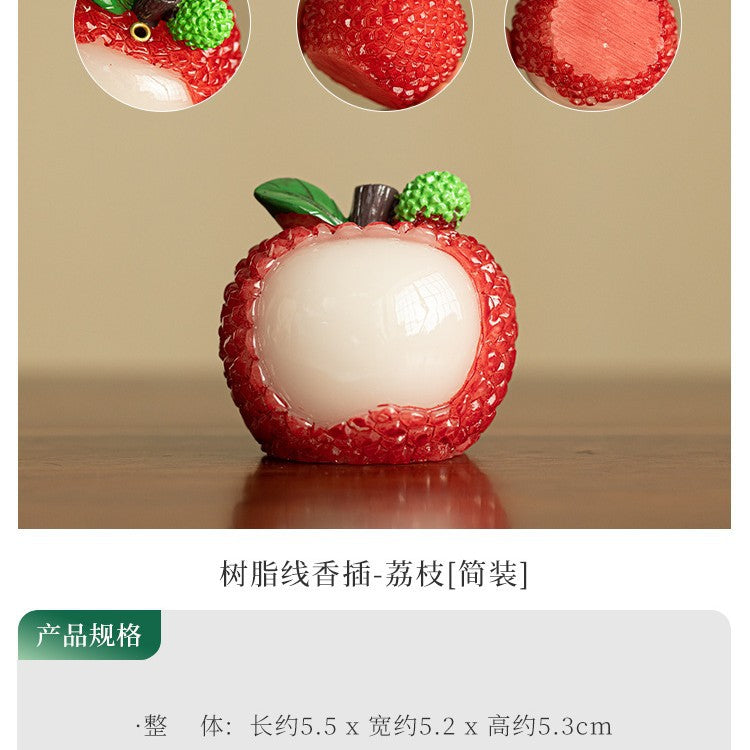 Handcrafted Lychee Fruit Ceramic Incense Holder Stand & Desktop Burner - Teaware Accessories