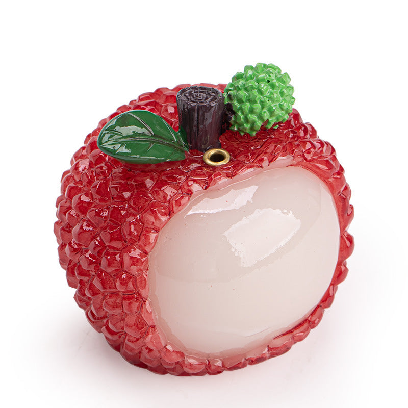 Handcrafted Lychee Fruit Ceramic Incense Holder Stand & Desktop Burner - Teaware Accessories