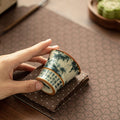 Authentic Jingdezhen Ru Ware Blue & White Bamboo Shadow Aroma Master Teacup - 75ml Gongfu Cup