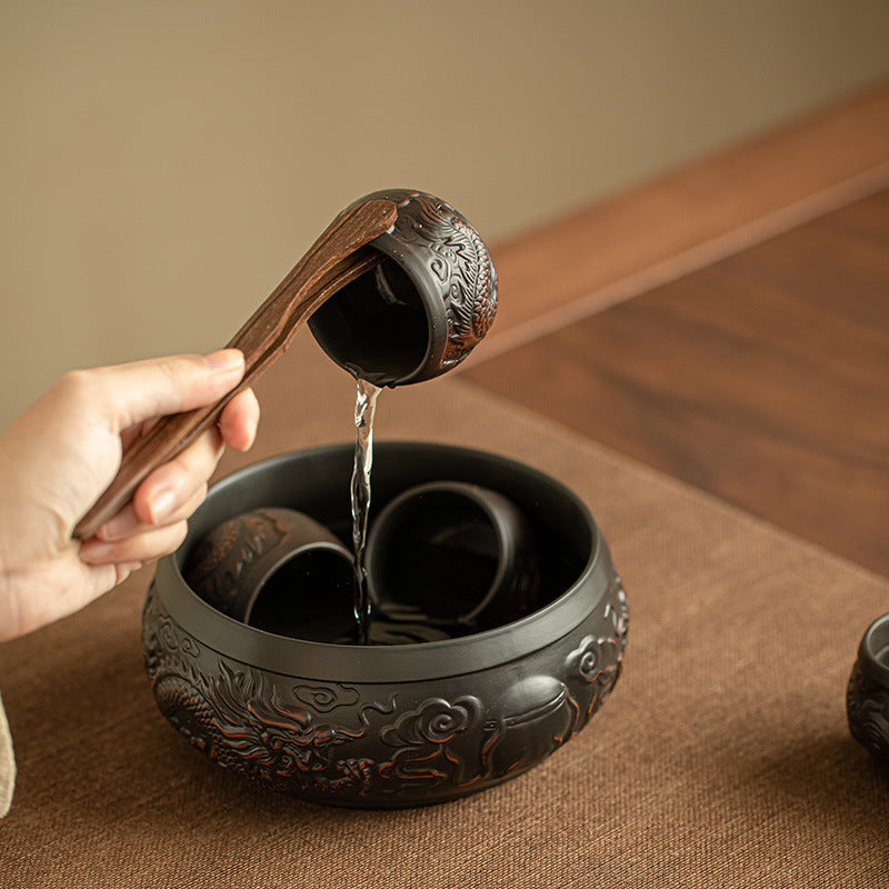 Authentic Jianshui Purple Pottery Complete Gongfu Tea Set - Teapot Gaiwan & Cups Gift Box