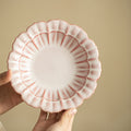 Authentic Song-Style Ru Ware Pink-Bisque Lard-Glaze Floral Pot Bearer Tray - 19cm Teaware