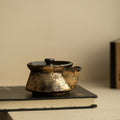 Handcrafted Shino-Ware 24K Gilded Baoping Easy-Grip Ceramic Teapot - 165ml Gongfu Pot
