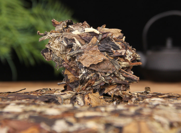 Yunnan old white tea compressed cake 357g leaf texture