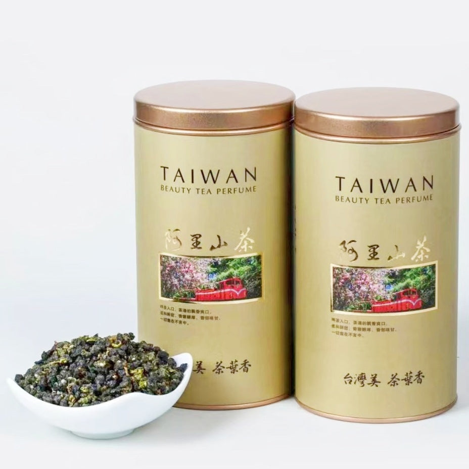Alishan high mountain oolong tea presentation packaging