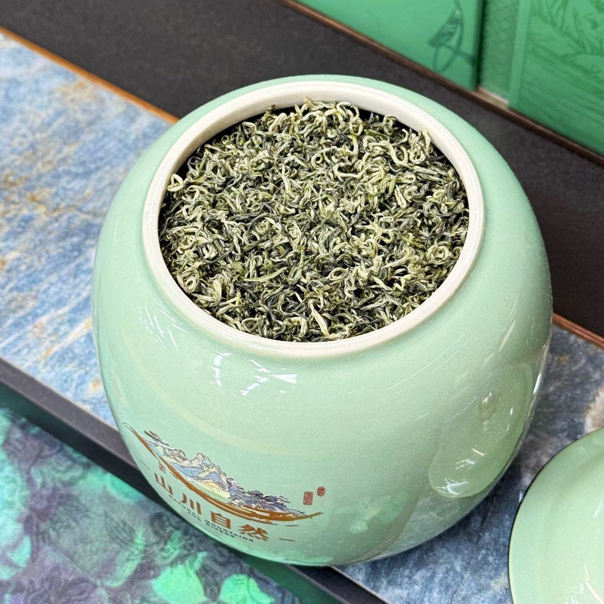 2026 Mingqian Bi Luo Chun curled spring green tea in ceramic jar