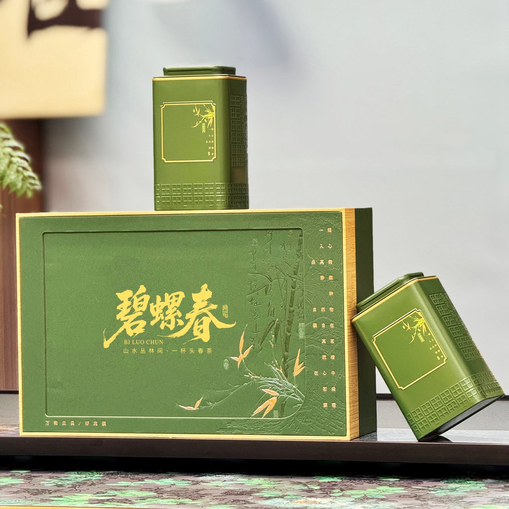 Bi Luo Chun green tea gift set with two tins