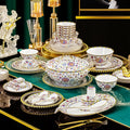 Cha Zi Yan Hong palace enamel bone china dinnerware luxury table setting