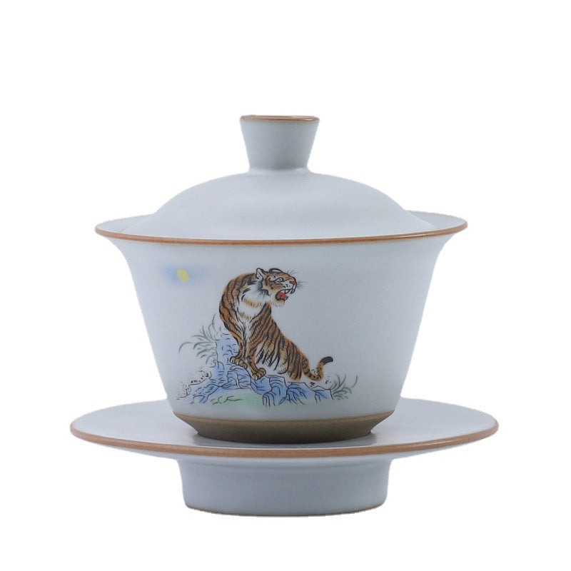 Mutton Fat Jade White Porcelain Gongfu Tea Set