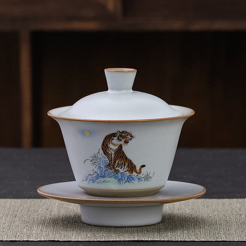 Mutton Fat Jade White Porcelain Gongfu Tea Set