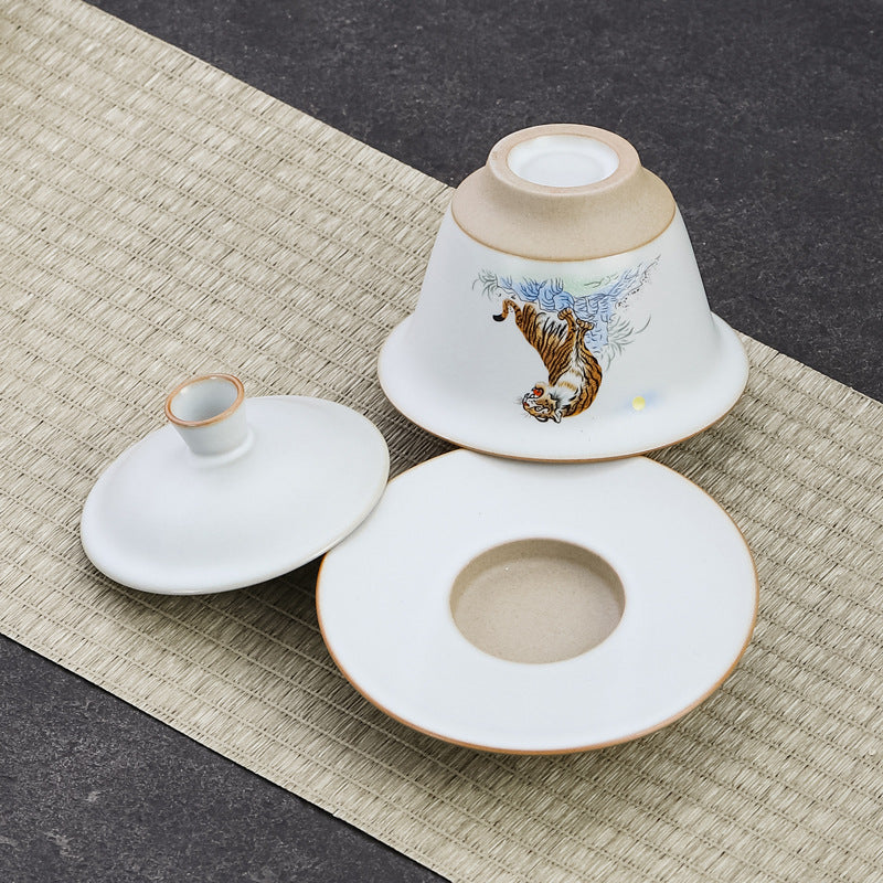 Mutton Fat Jade White Porcelain Gongfu Tea Set