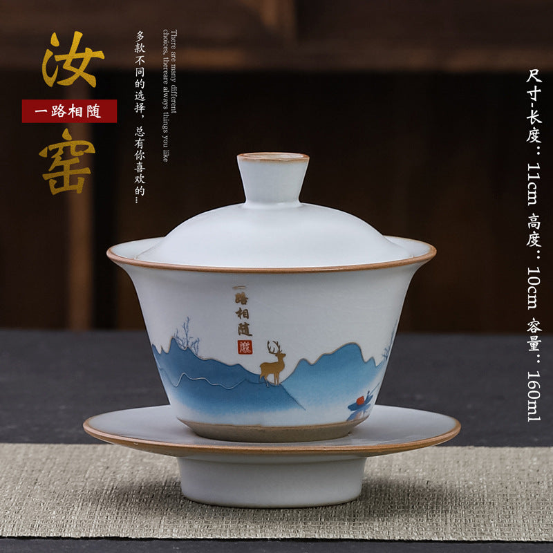 Mutton Fat Jade White Porcelain Gongfu Tea Set