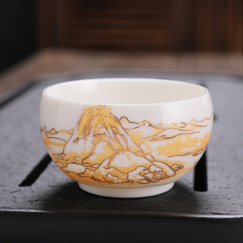 Mutton Fat Jade Porcelain Master Cup - 90ml