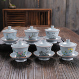 Ru Ware Celadon Crackle Sancai Gaiwan for Gongfu Tea - 150ml