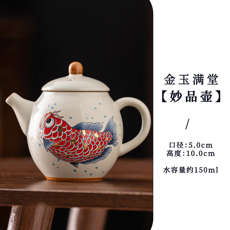 Wood-Ash Abundance Sancai Gaiwan - 110ml