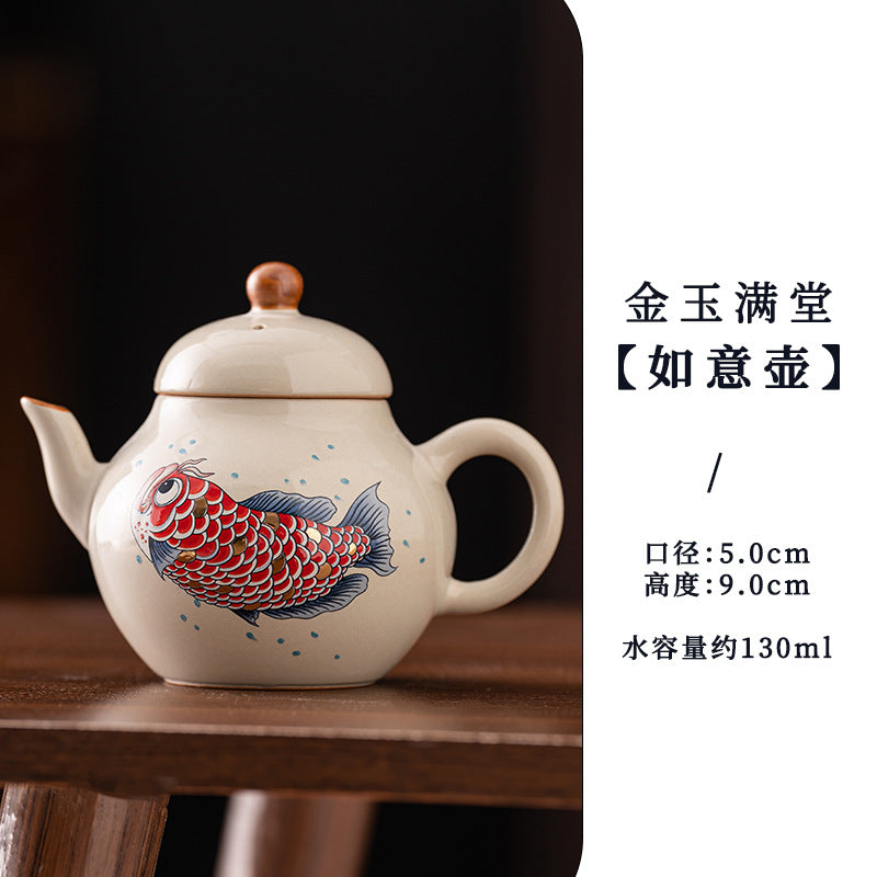 Wood-Ash Abundance Sancai Gaiwan - 110ml