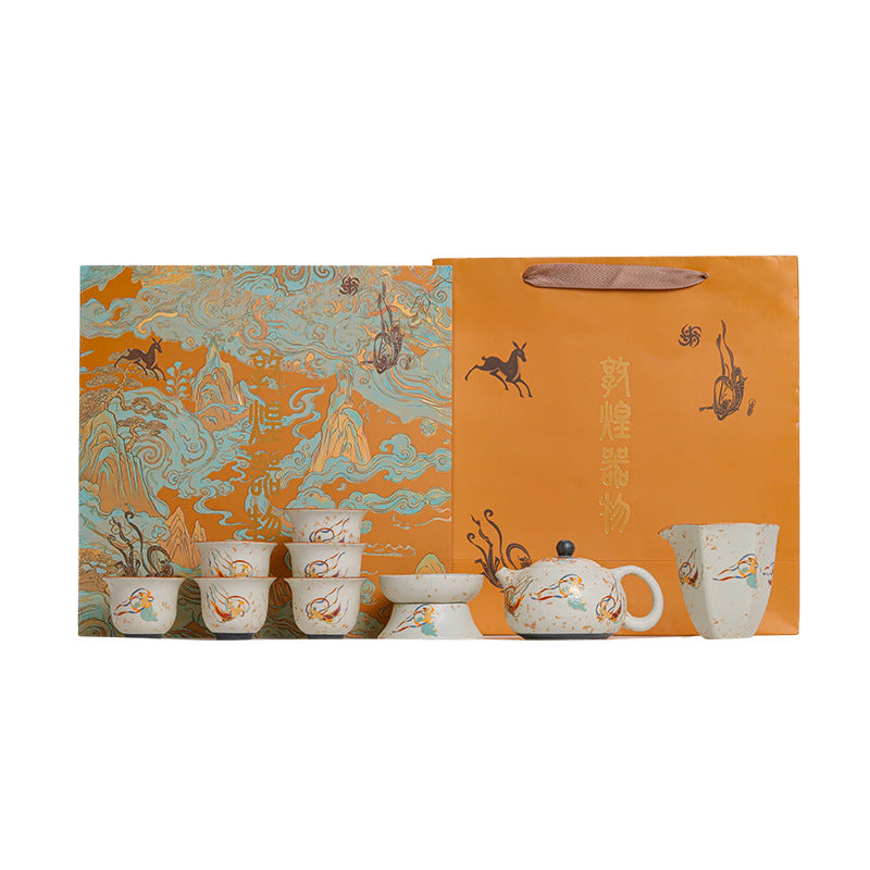 Dunhuang Flying Apsaras Luxury Ceramic Tea Set