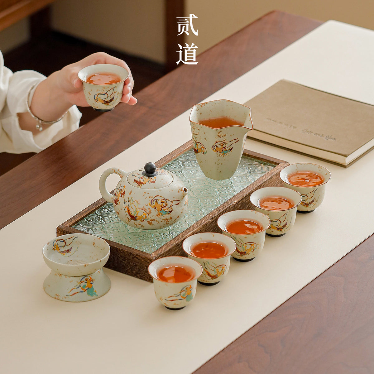 Dunhuang Flying Apsaras Luxury Ceramic Tea Set
