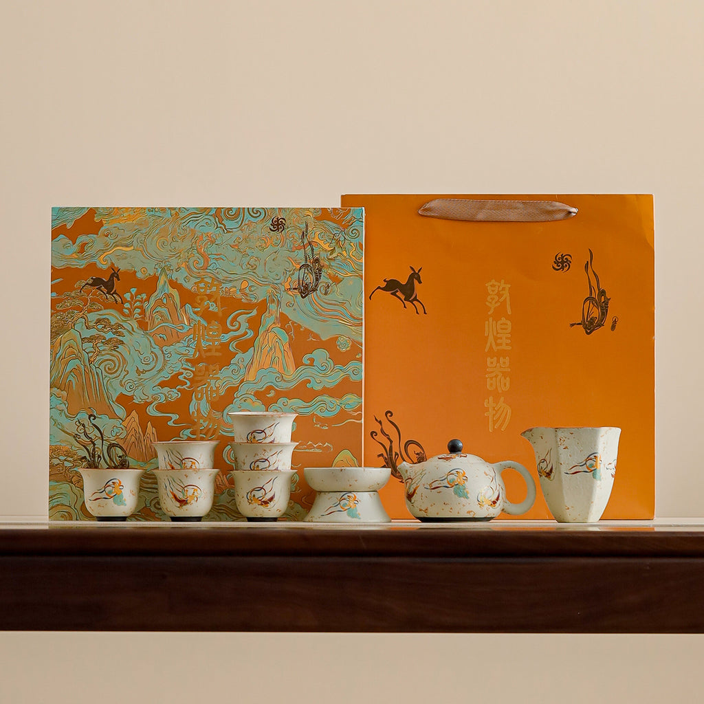 Dunhuang Flying Apsaras Luxury Ceramic Tea Set