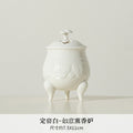 Authentic Ding Ware Ivory White Fanghua Censer with 9-Hole Incense Insert - Teaware Accessories