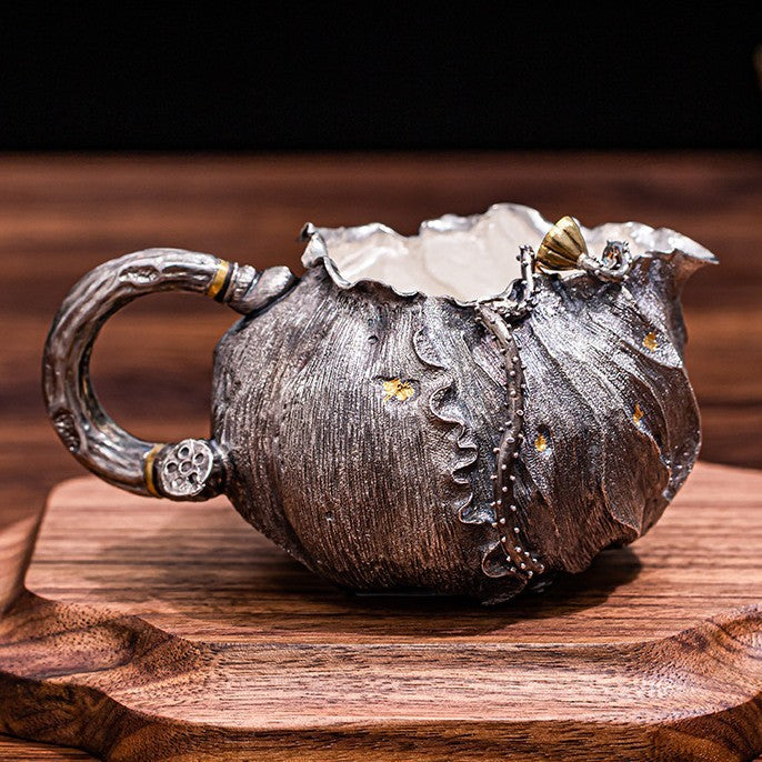 Collector 999 silver lotus fairness cup view