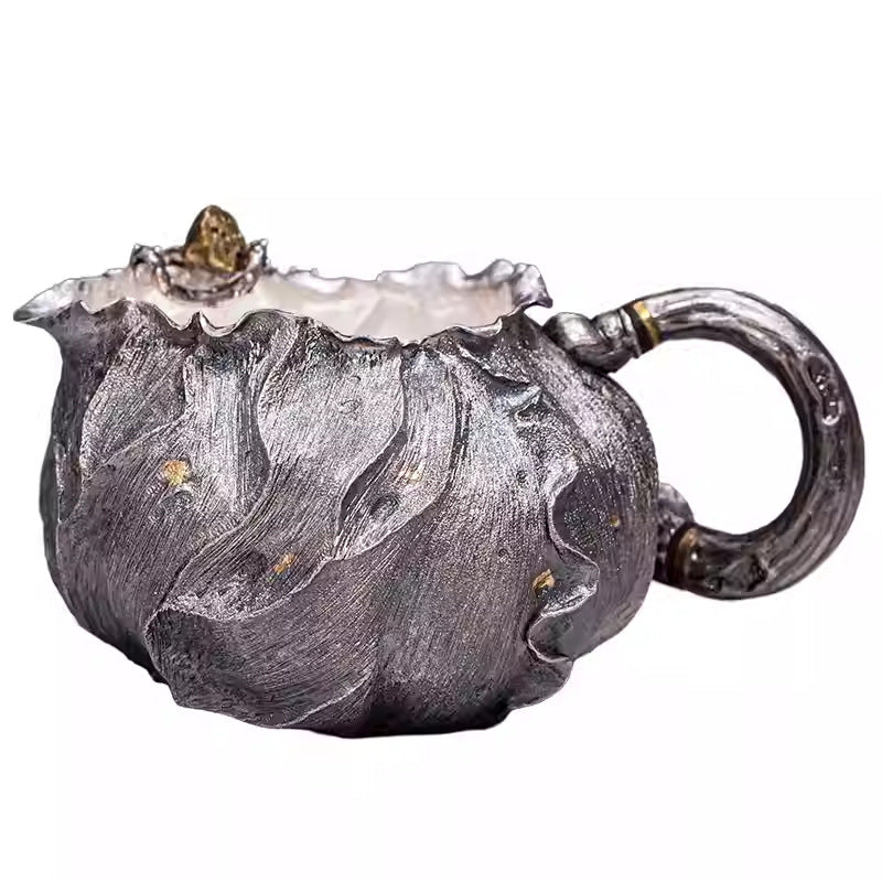 999 fine silver lotus fairness cup Gongfu tea pitcher