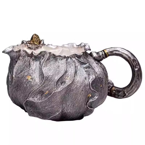 999 fine silver lotus fairness cup Gongfu tea pitcher