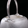 9999 pure silver fish-roe texture tea kettle - 1100ml