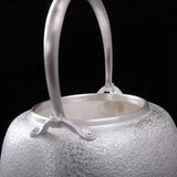 9999 Pure Silver Fish-Roe Texture Tea Kettle - 1100ml