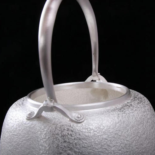 9999 pure silver fish-roe texture tea kettle - 1100ml