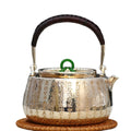 Pure silver Buddhist scripture tea kettle craftsmanship