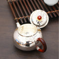 ClayZenith Ag9999 silver mini hammered Gongfu teapot