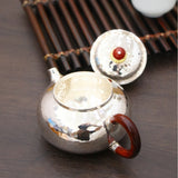 Ag9999 Silver Mini Hammered Gongfu Teapot - 100ml