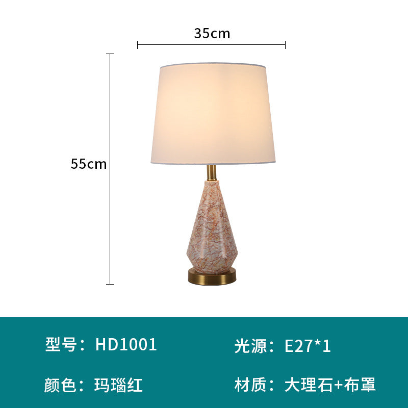 Agate red natural marble teardrop table lamp dimensions 35cm by 55cm