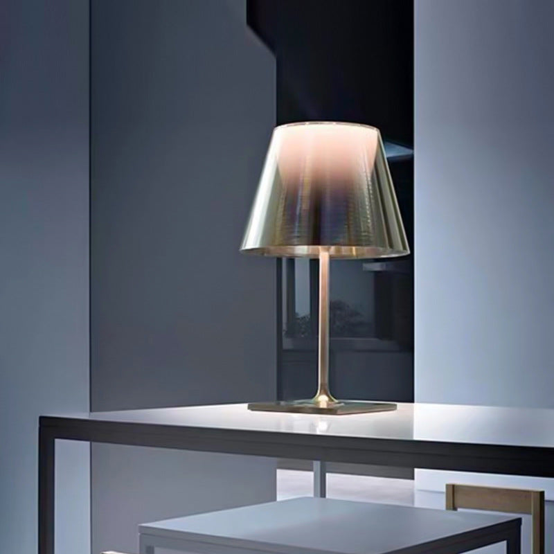 Amber double-layer acrylic shade table lamp 24cm by 45cm
