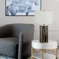 Noir Line black gold architectural column table lamp 1