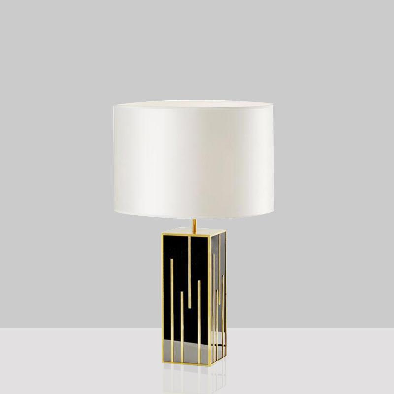 Noir Line black gold architectural column table lamp 5