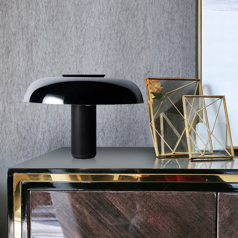 Noir Halo black mushroom table lamp 6