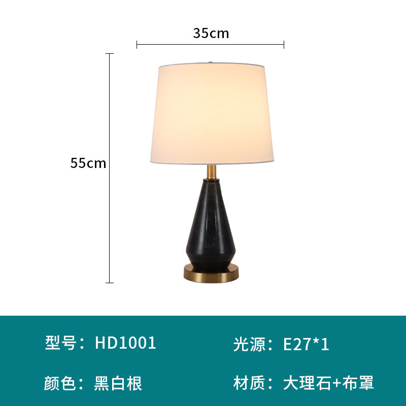 Black root natural marble teardrop table lamp dimensions 35cm by 55cm
