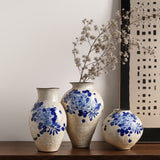 Blue White Wisteria Ceramic Vase Collection – Hand-Painted New Chinese Flower Vessels, O / N / L