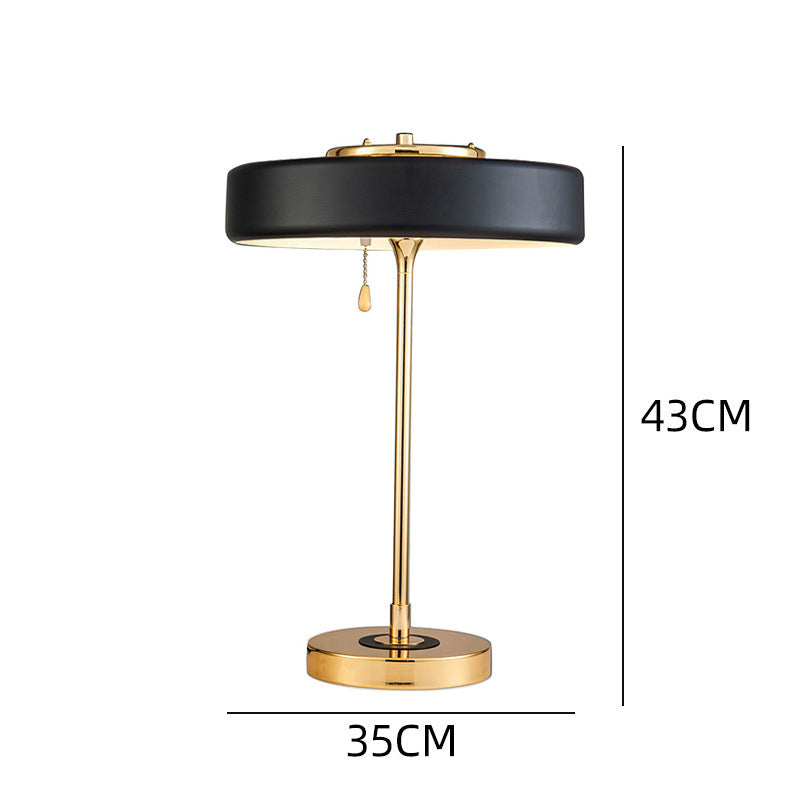 Regent brass drum shade table lamp 4