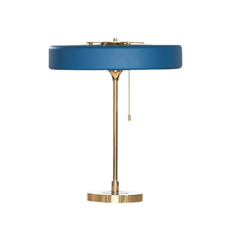 Regent brass drum shade table lamp 5