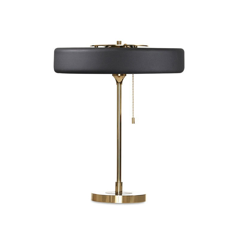 Regent brass drum shade table lamp 6