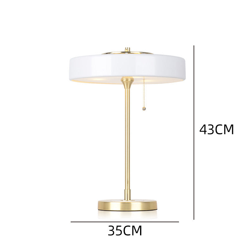 Regent brass drum shade table lamp 8
